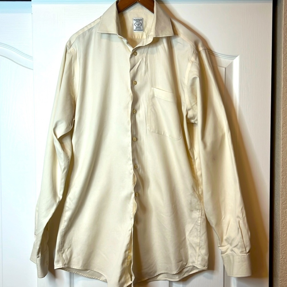 Pronto Uomo Dress Shirt Men's 16 Tall Solid Button Down Casual